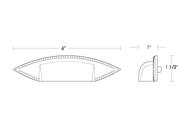 Diamond Shape Beaded Drawer Pull
